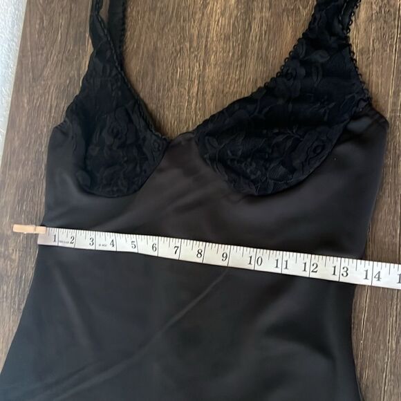 Elegant Short Dress Square Neck Lace Trim Bodycon Sleeveless Black Dress - Picture 11 of 11